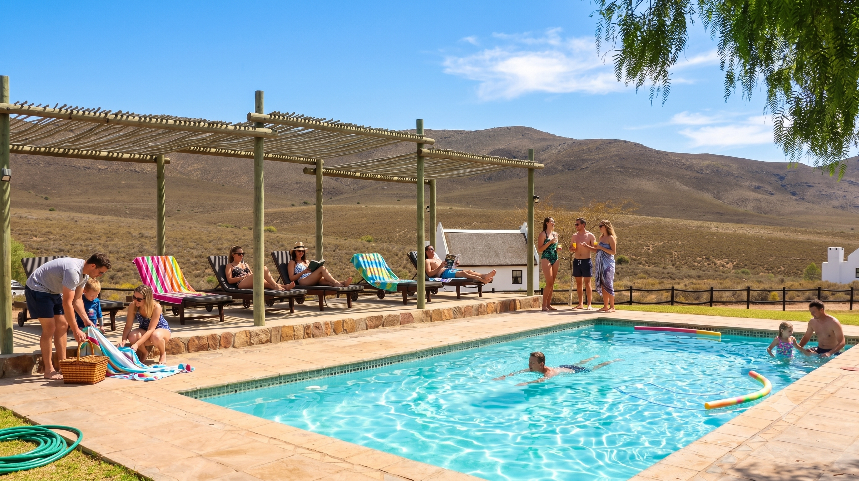 Pool and relaxation at African Game Lodge