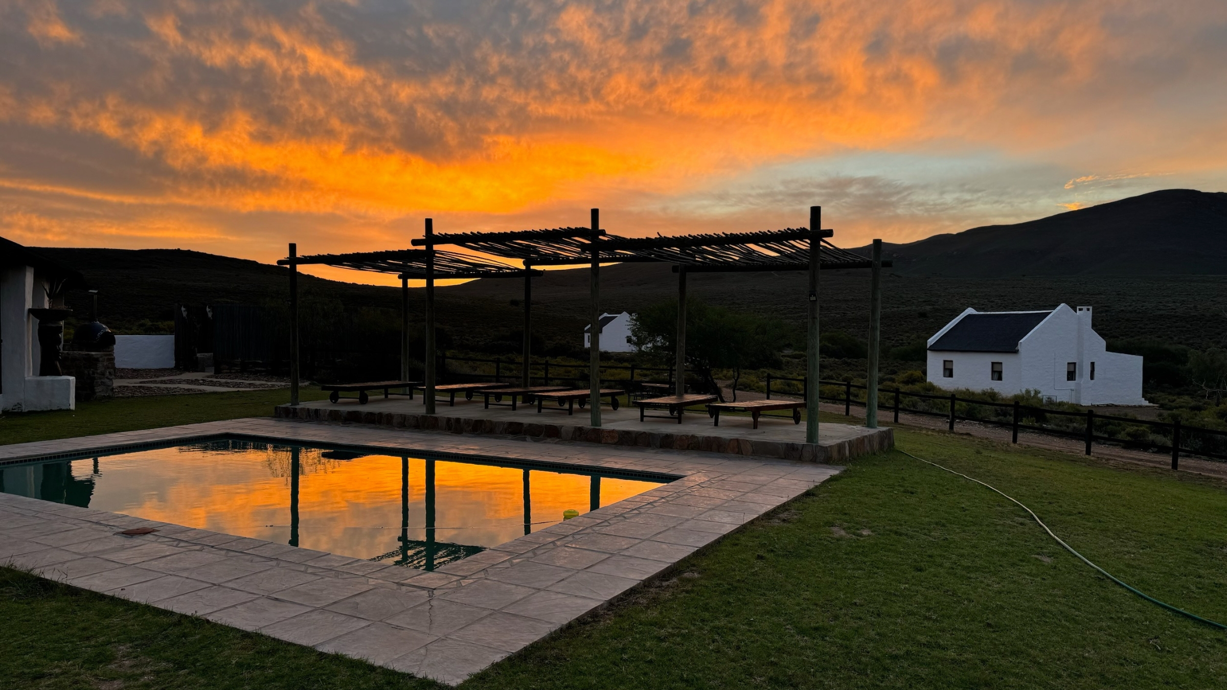 African Game Lodge and reserve from above