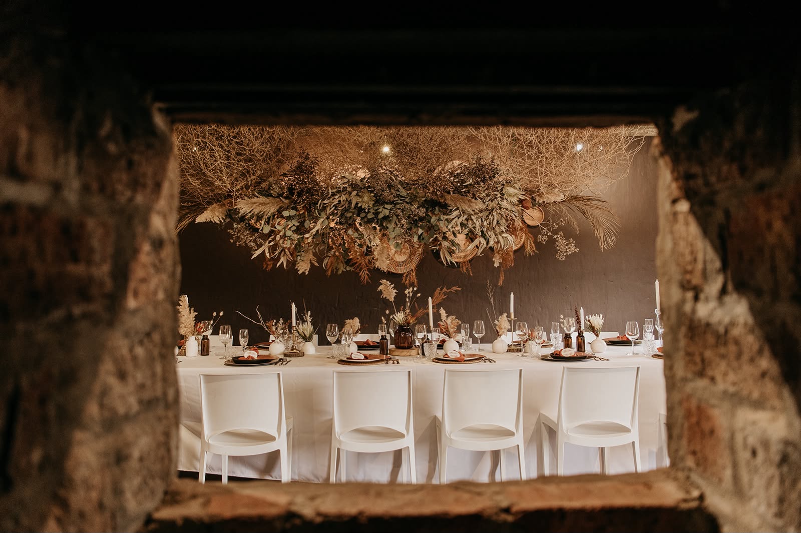 Wedding setting at African Game Lodge